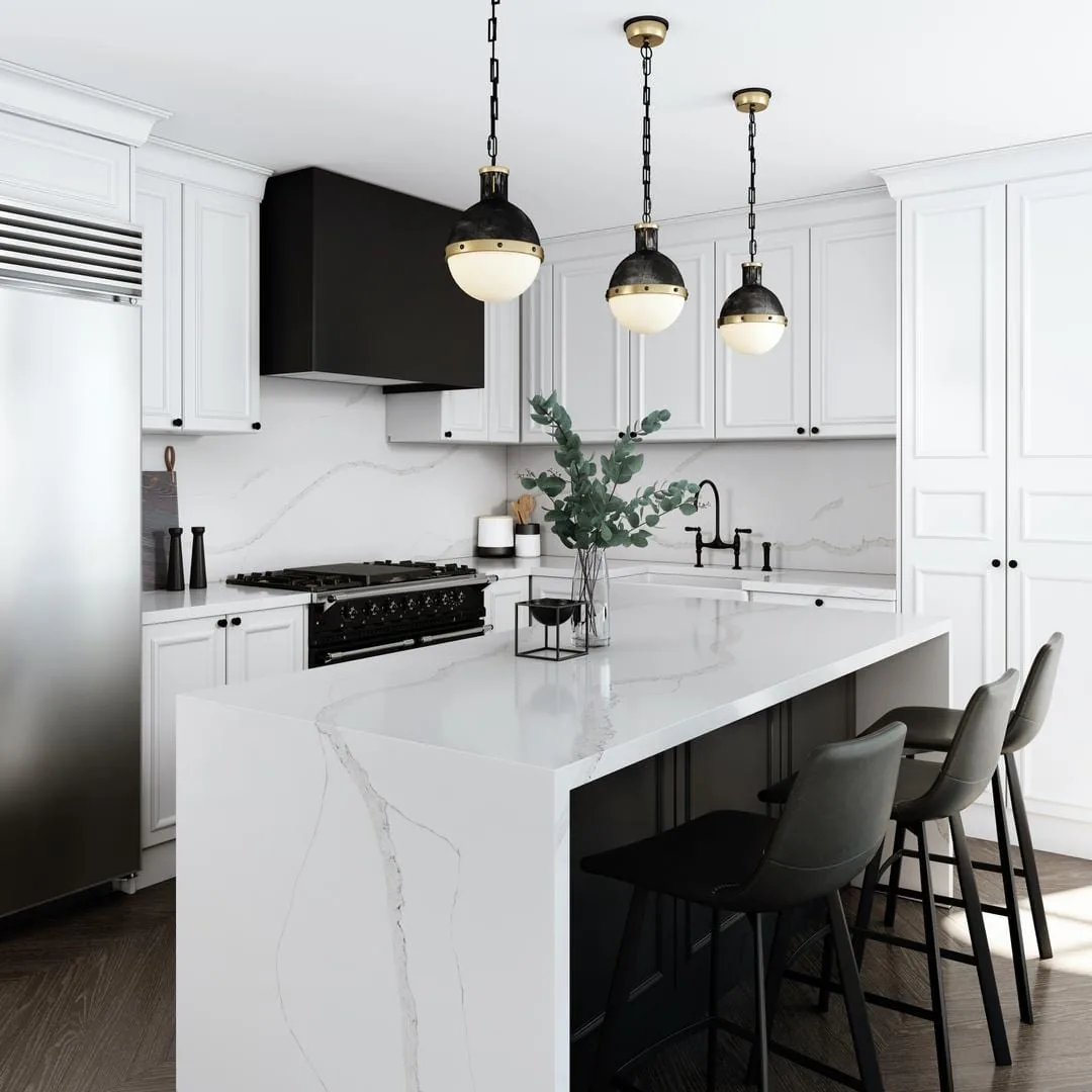 Calacatta Gold Hanstone Quartz installed — project photo 8