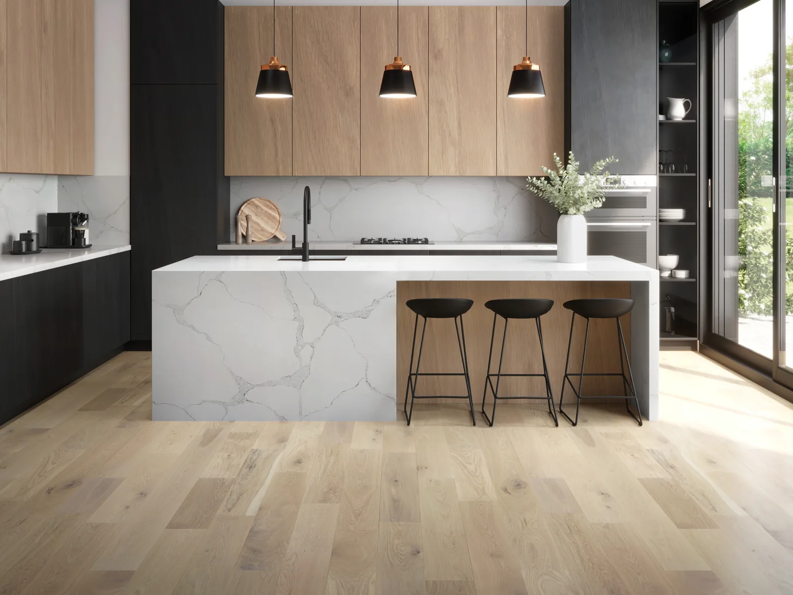 Calacatta Mont Hanstone Quartz installed — project photo 1