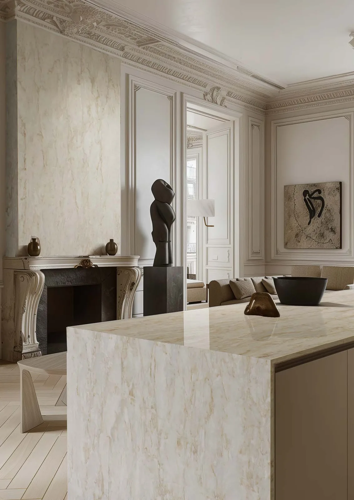 Tahitian Cream Hanstone Quartz installed — project photo 4