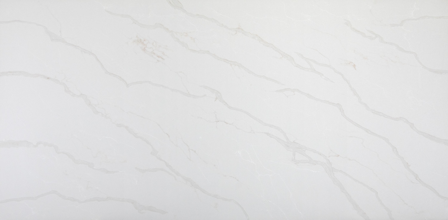Rhino White Lucciare Quartz close-up detail