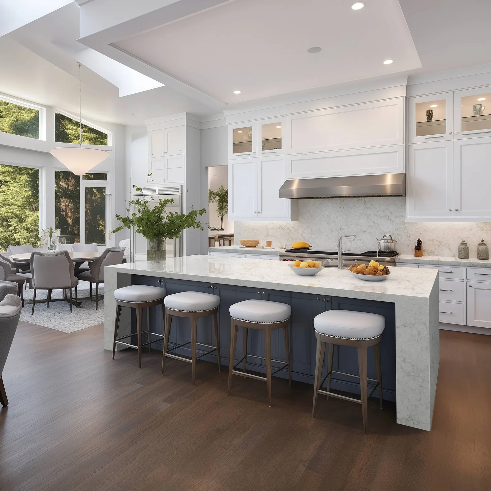 Bianco Drift Extra Lucciare Quartz installed — project photo 1