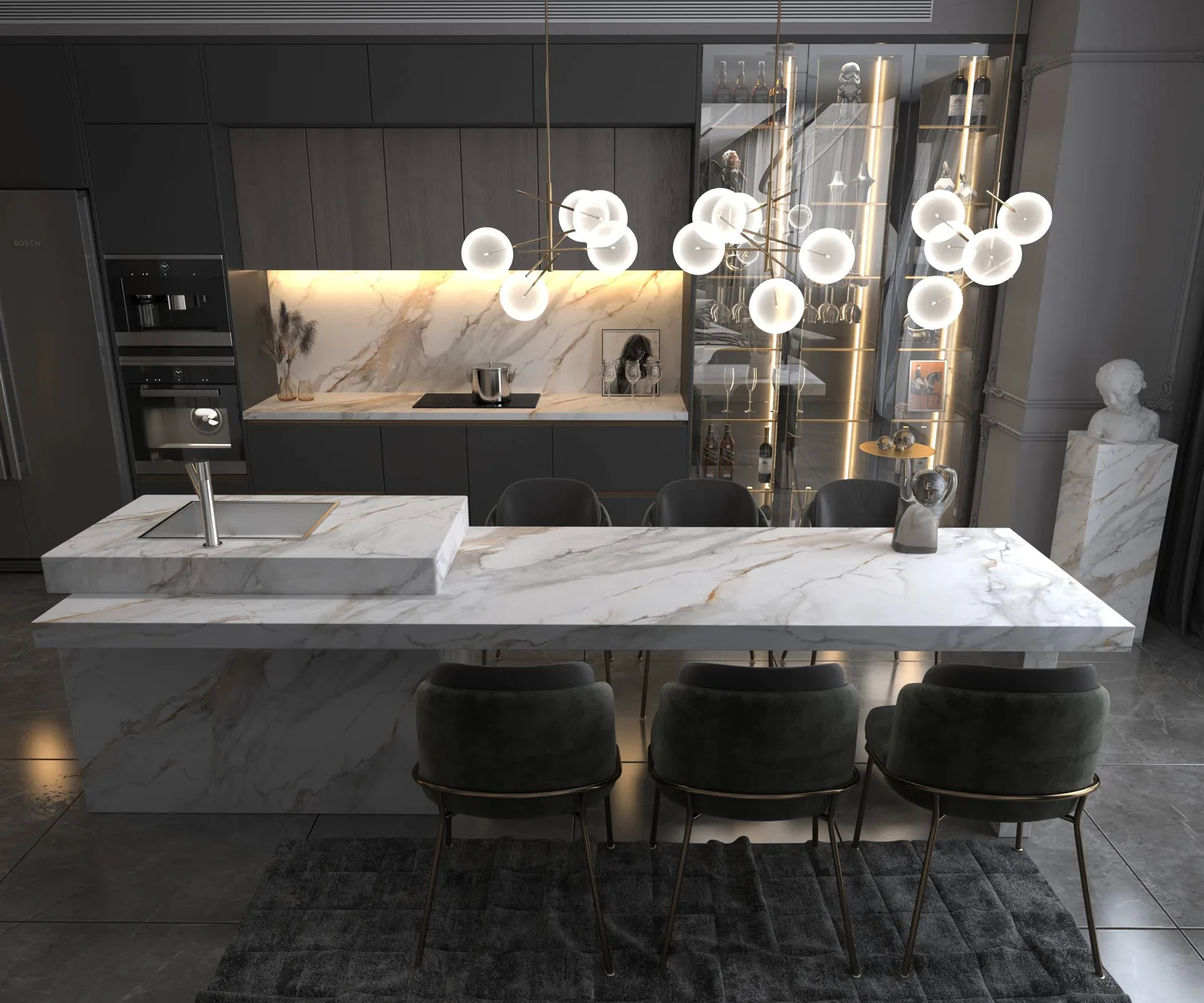 Calacatta Buckingham Lucciare Quartz installed — project photo 3