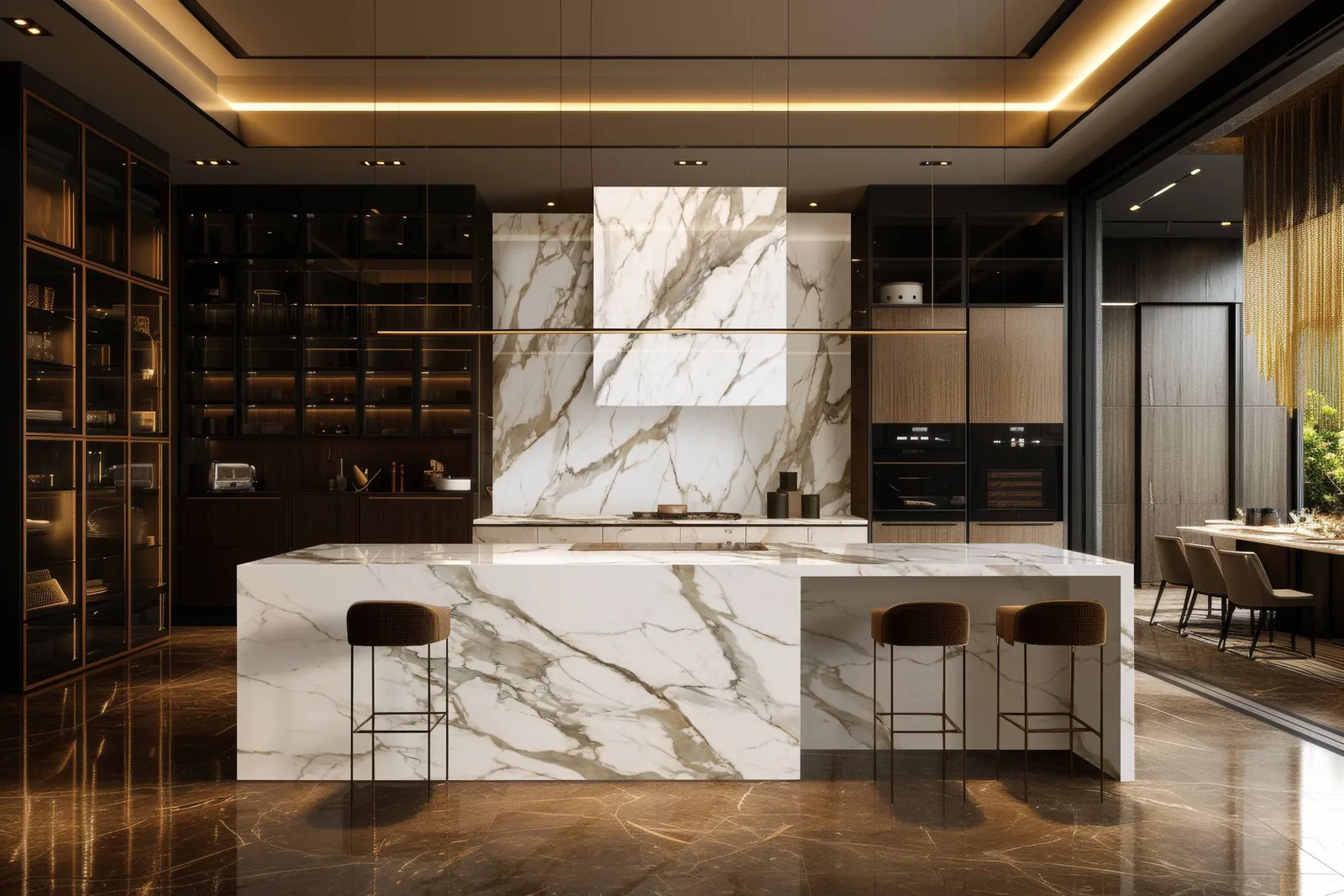 Calacatta Macchia Vecchia Lucciare Quartz installed — project photo 2