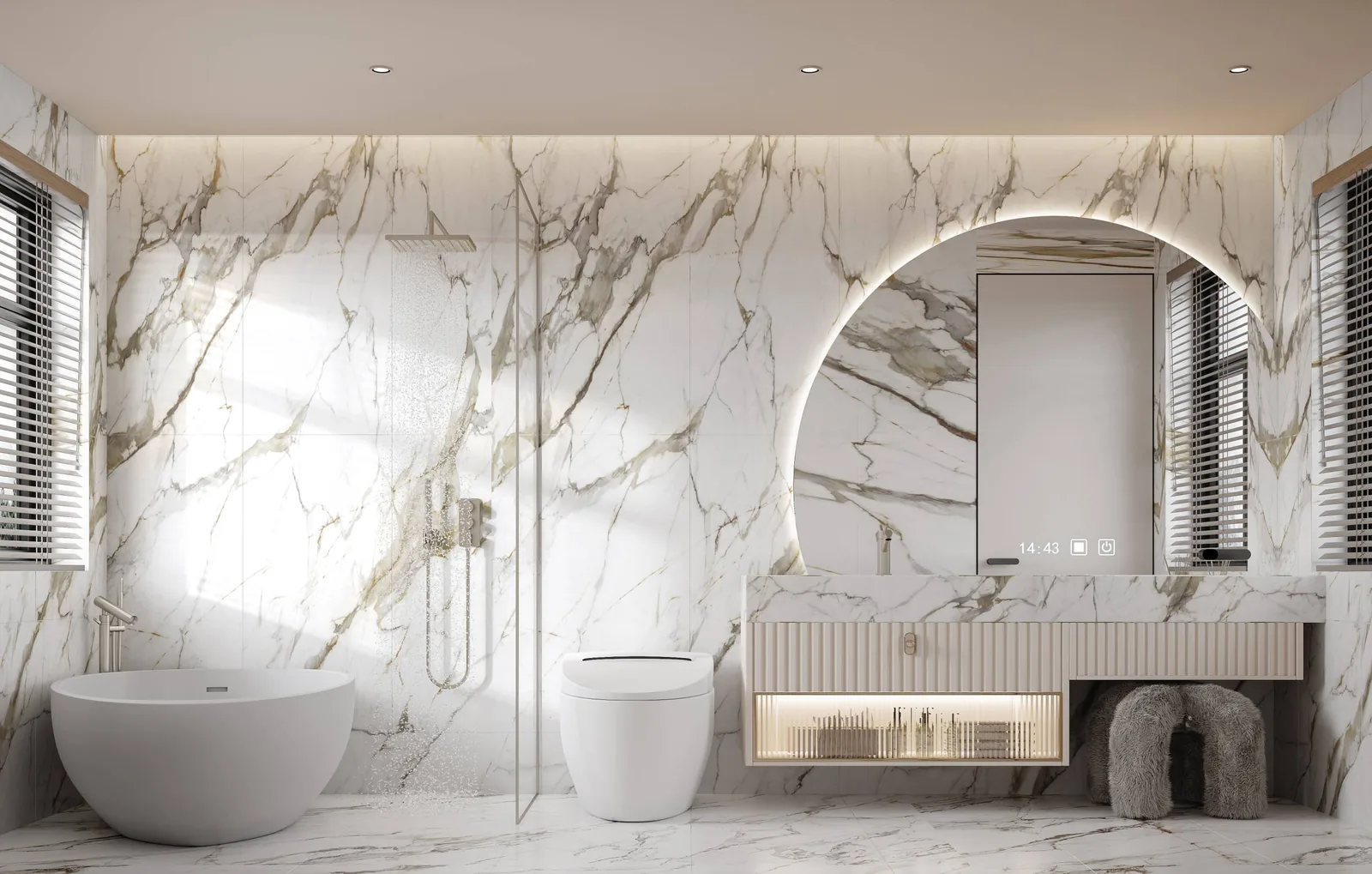Calacatta Macchia Vecchia Lucciare Quartz installed — project photo 3