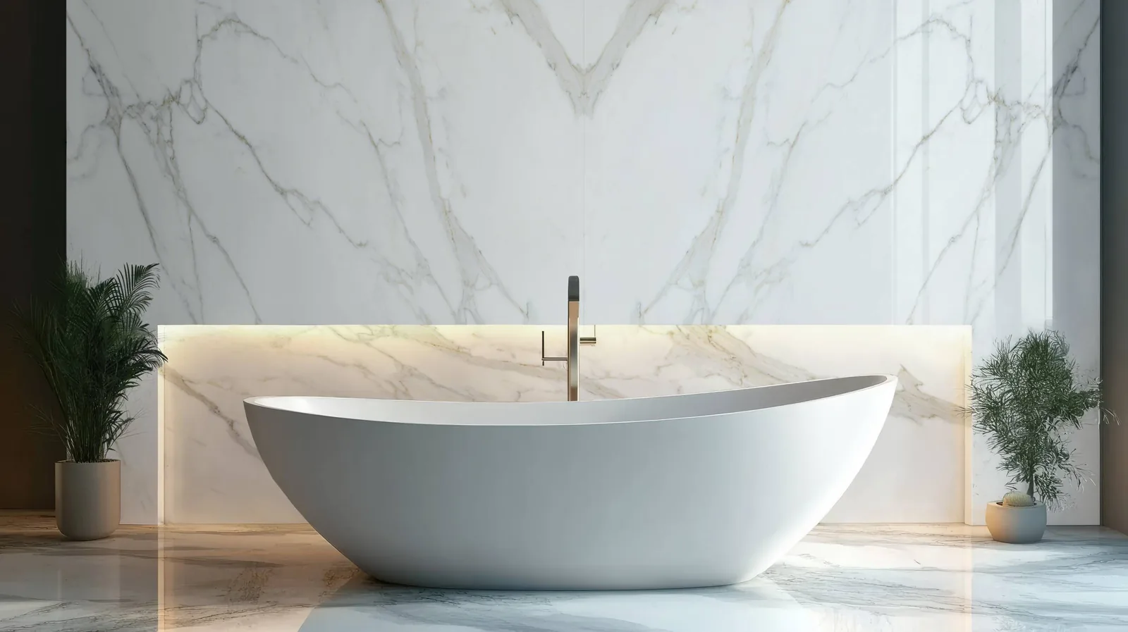 Calacatta Oro Lucciare Quartz installed — project photo 2