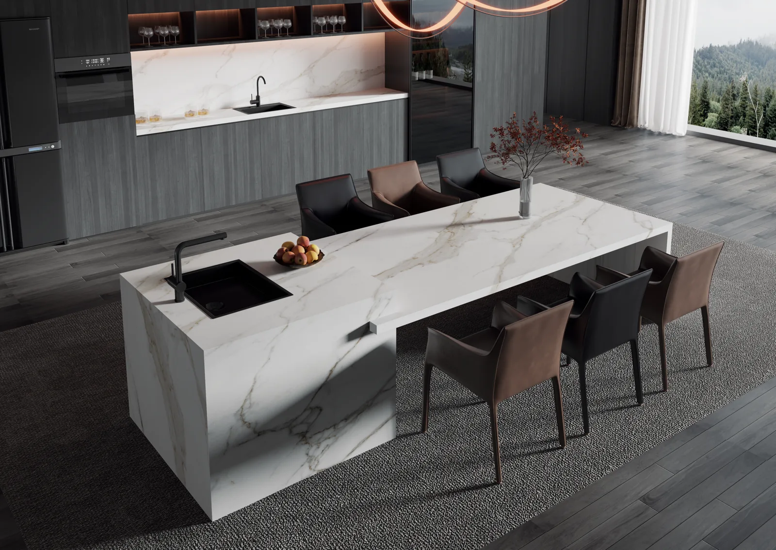 Calacatta Oro Lucciare Quartz installed — project photo 3