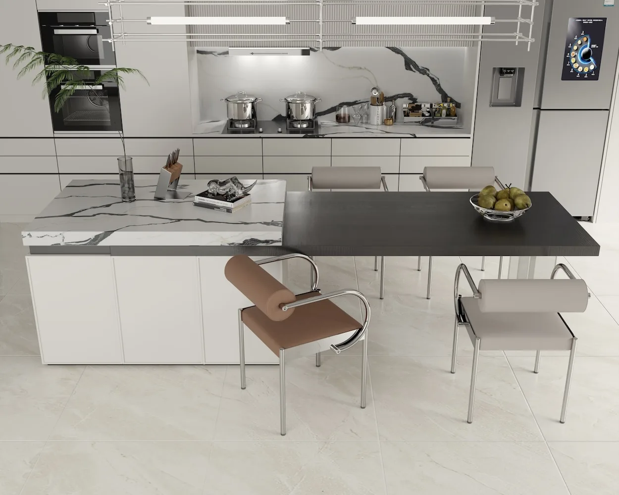 Calacatta Paonazzo Lucciare Quartz installed — project photo 2