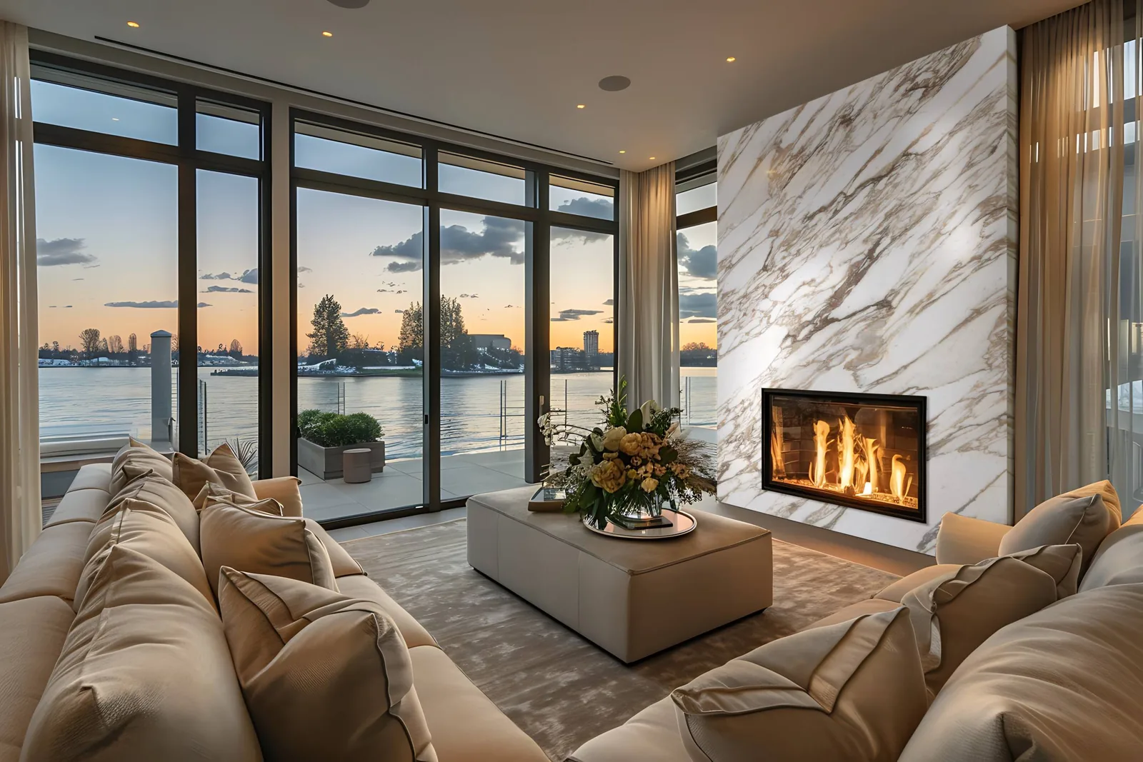 Calacatta Vagli Gold Lucciare Quartz installed — project photo 5