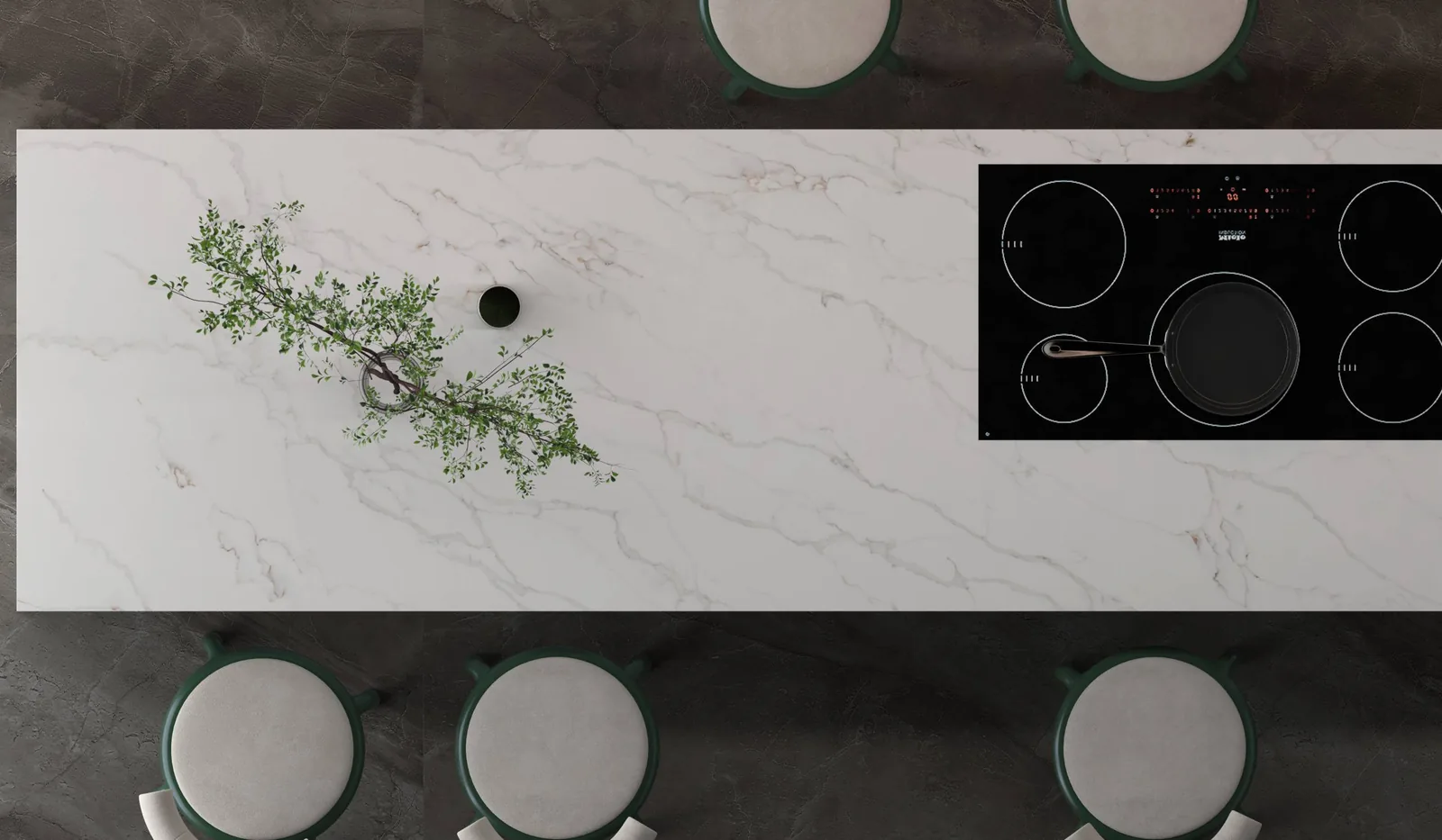 Calacatta Vagli Onyx Lucciare Quartz installed — project photo 1