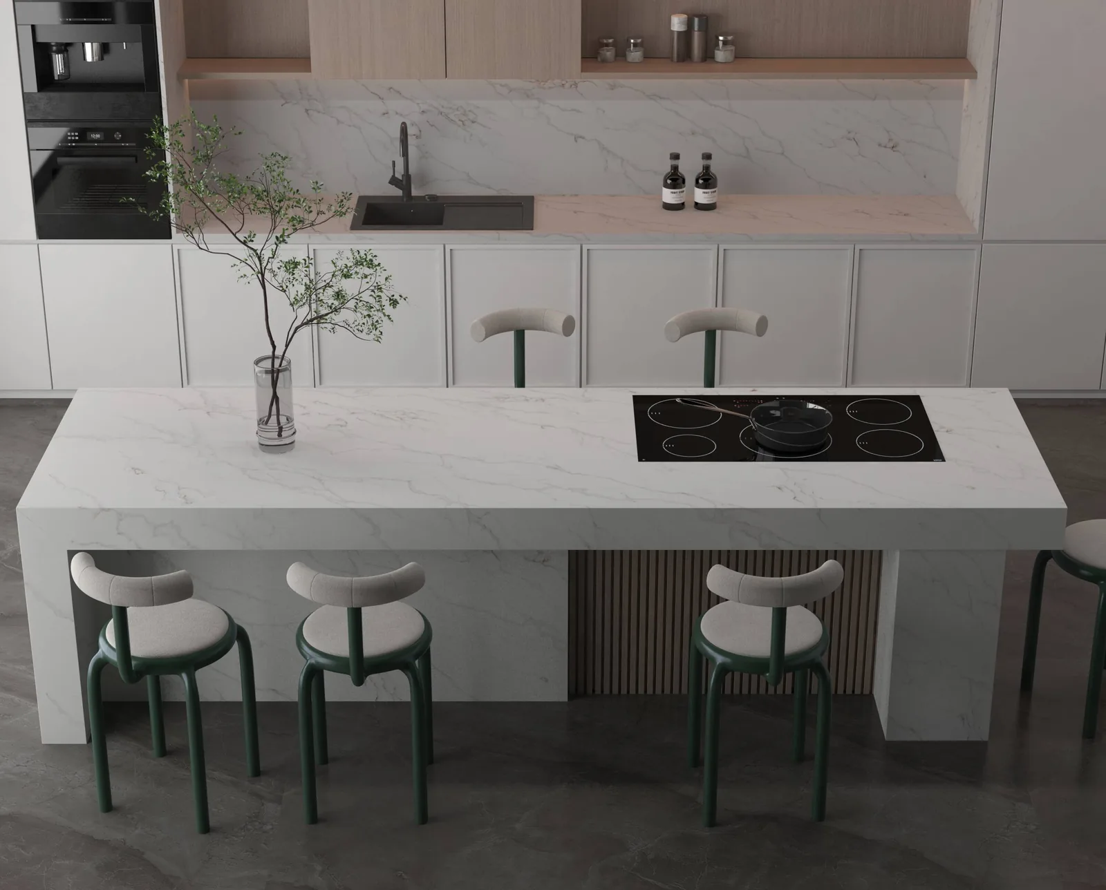 Calacatta Vagli Onyx Lucciare Quartz installed — project photo 2