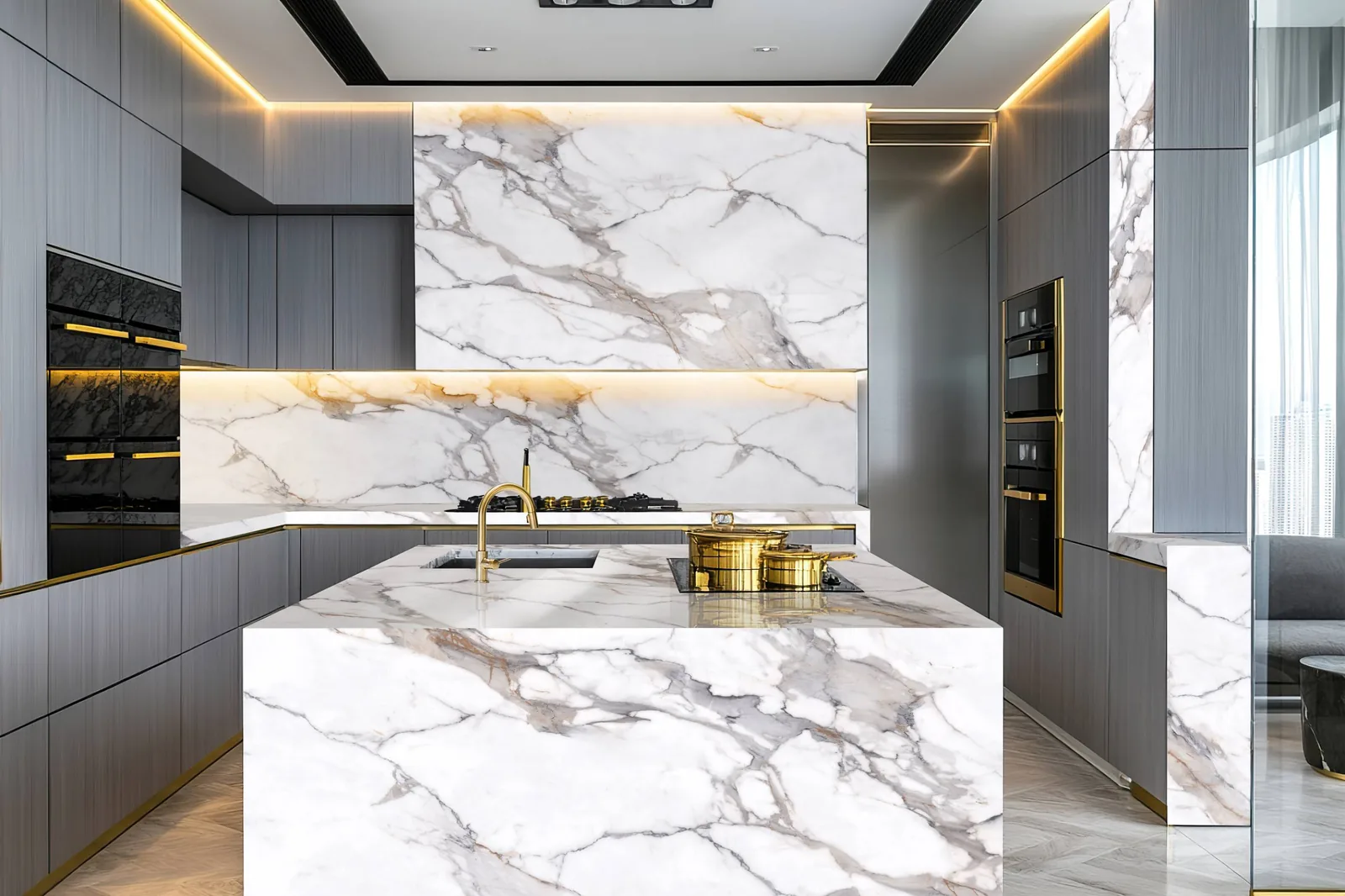 Calacatta Versailles Lucciare Quartz installed — project photo 3