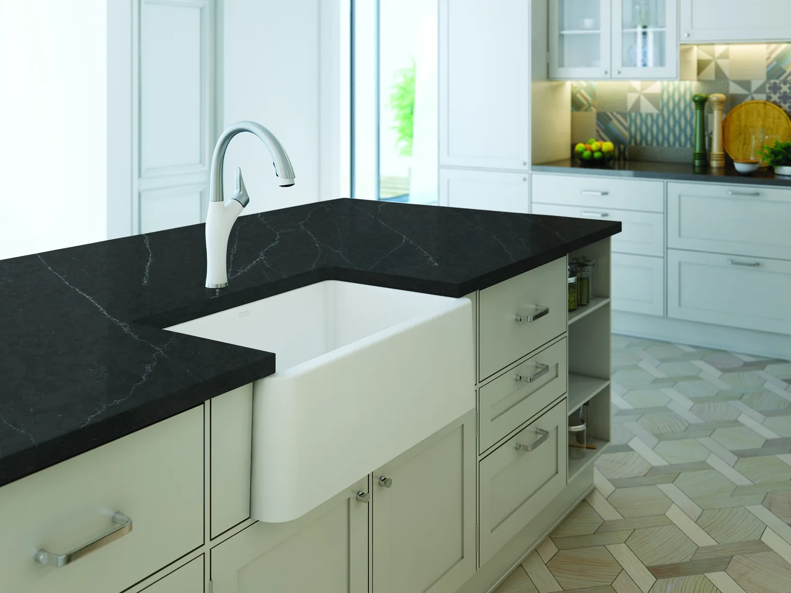 Castillo Gray Lucciare Quartz installed — project photo 3