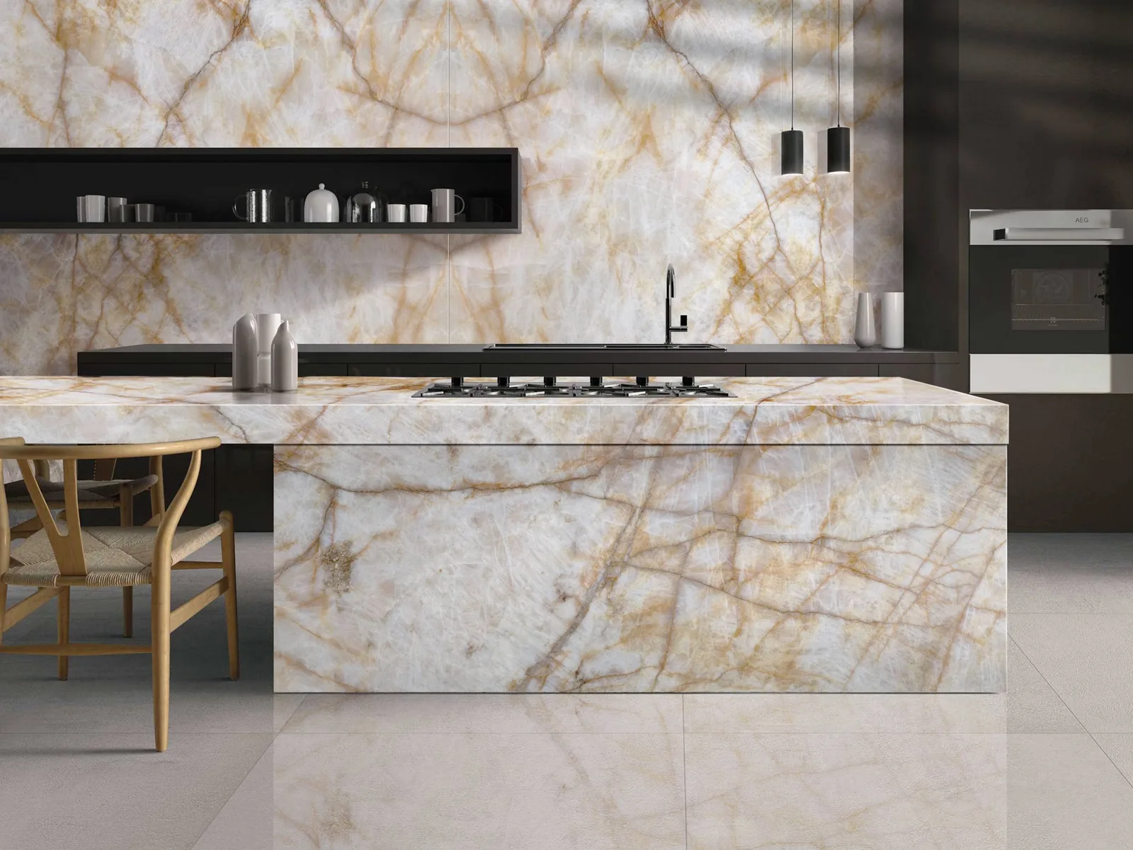 Cristallo Imperial Lucciare Quartz installed — project photo 3