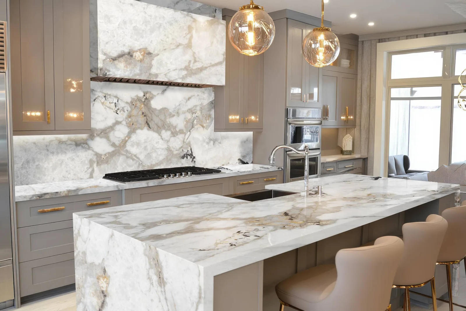 Cristallo Lucciare Quartz installed — project photo 2