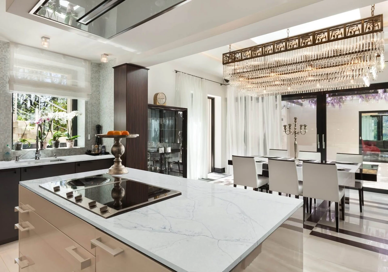Mystery White Lucciare Quartz installed — project photo 1