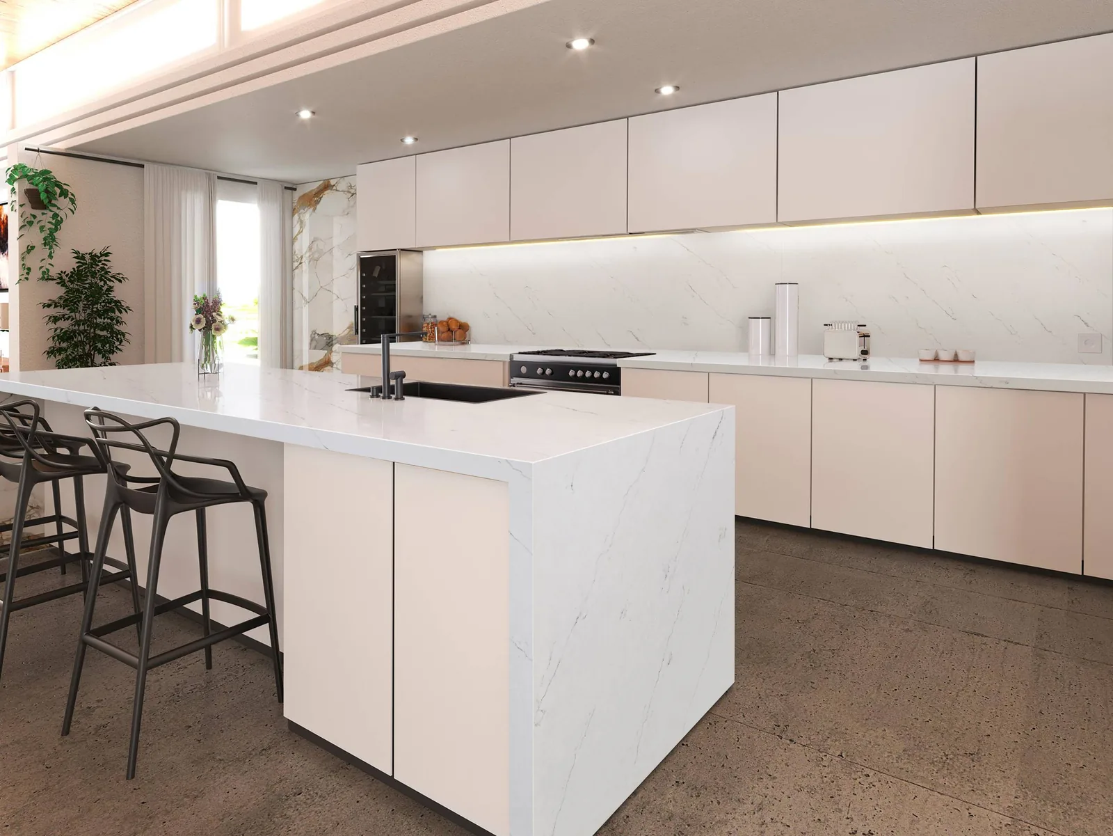 Olympia Lucciare Quartz installed — project photo 6