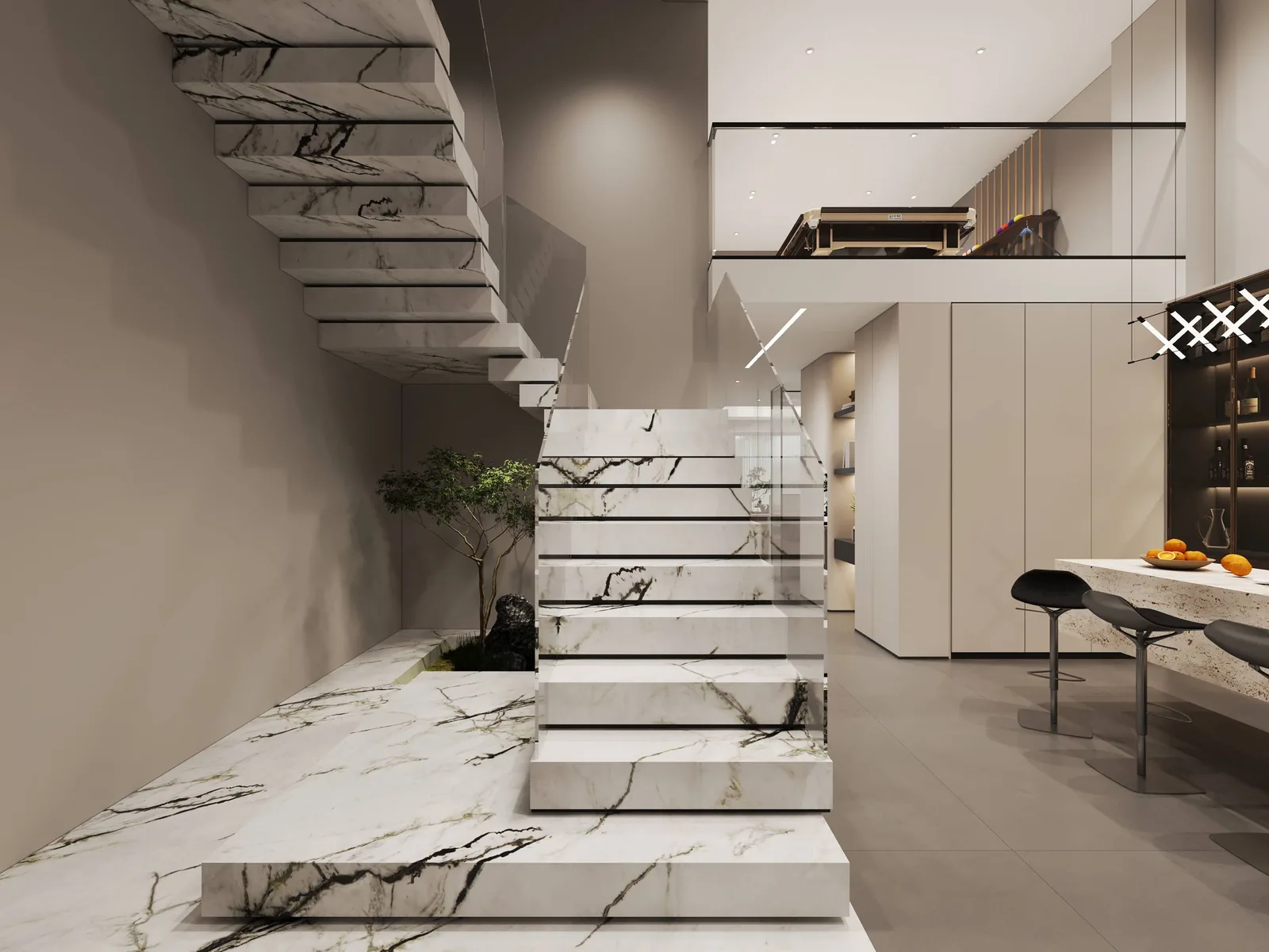 Opus White Lucciare Quartz installed — project photo 4