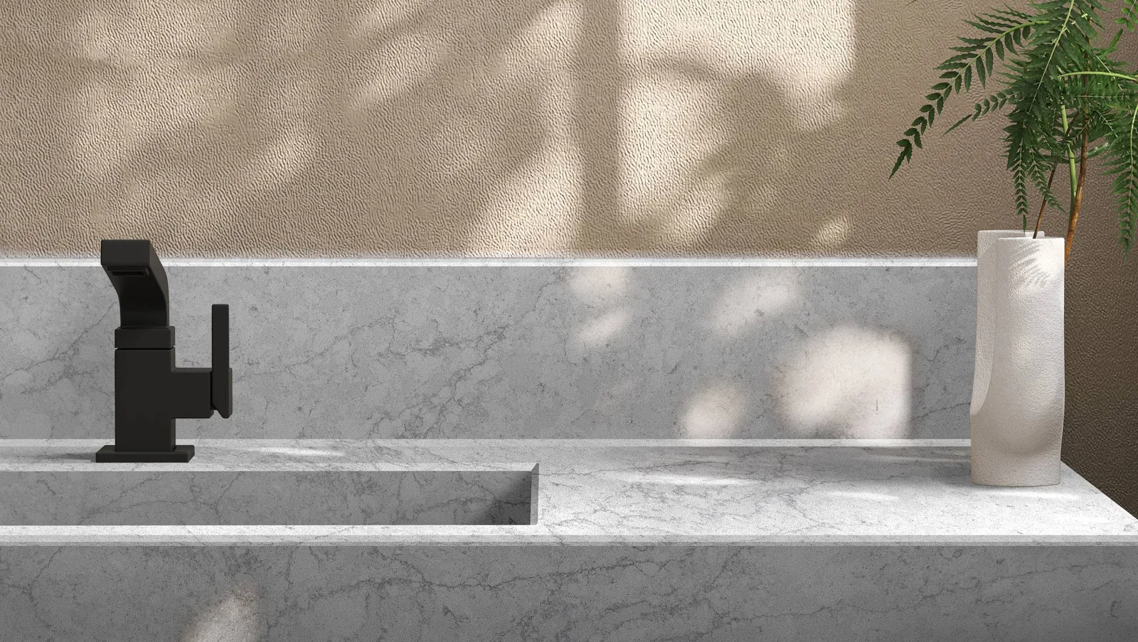 Sere' Pylos Lucciare Quartz installed — project photo 3