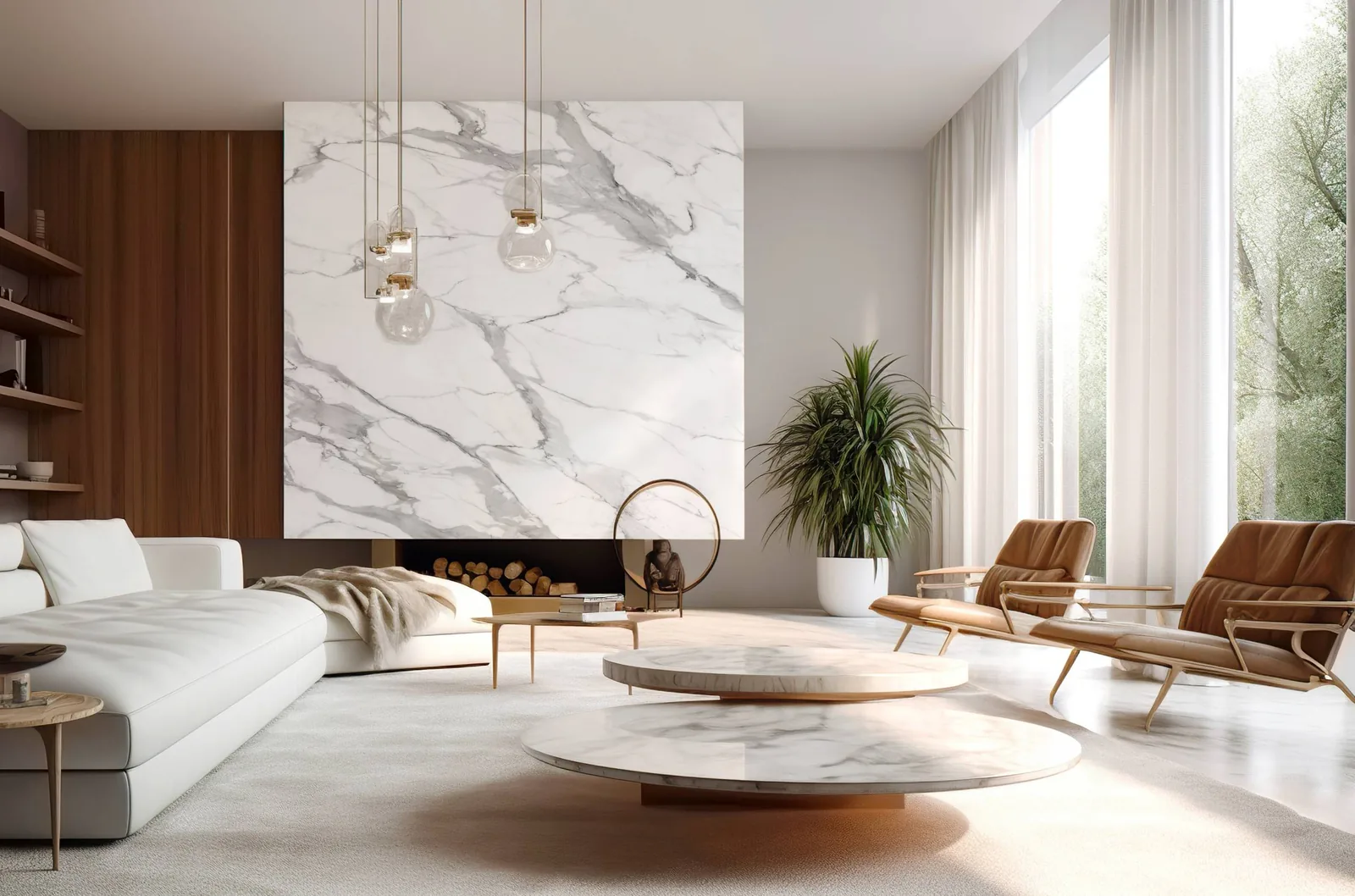 Statuario Classic Lucciare Quartz installed — project photo 4