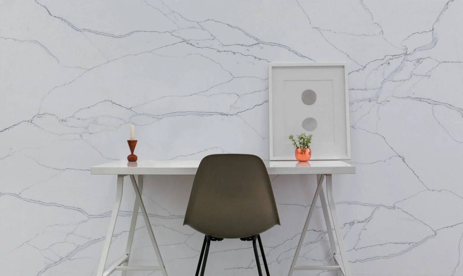Statuario Michel Lucciare Quartz installed — project photo 2